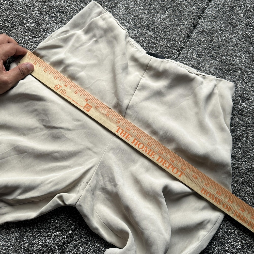 Giorgio Armani Dress Pants Womens 44 Beige Crepe Lined Relaxed Leg Italy Career - Picture 11 of 15